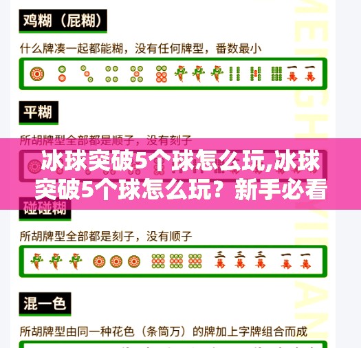 冰球突破5个球怎么玩,冰球突破5个球怎么玩？新手必看！一文讲清玩法、技巧与避坑指南！